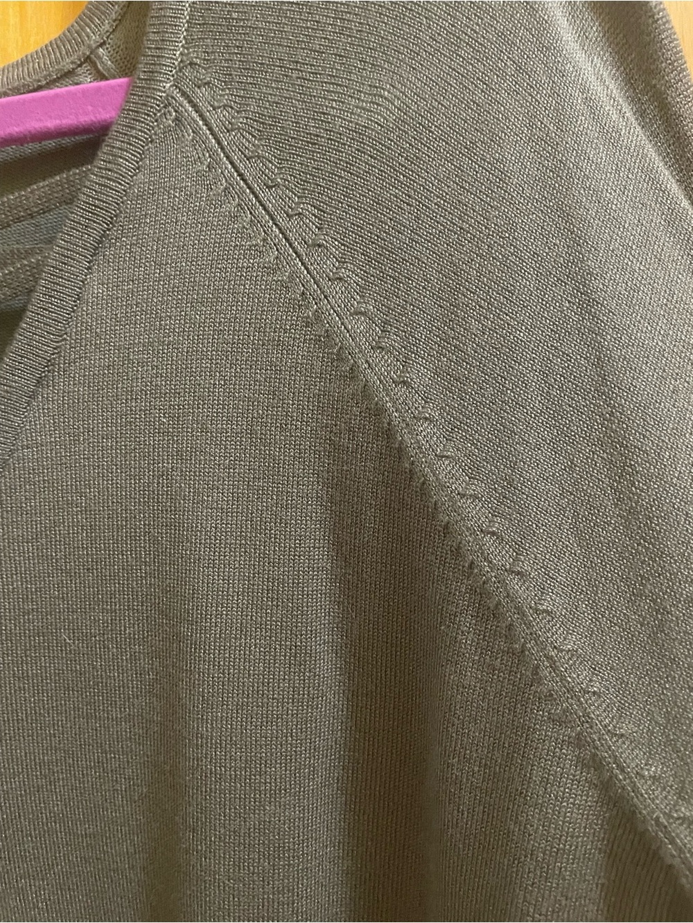Women's Olive Green V-Neck Long Sleeve Top with Lattice Detail - Picture 4 of 10